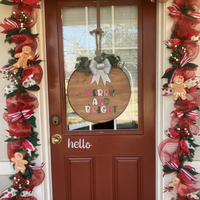 Bộ Chữ "Merry and Bright" Trang Trí Tết