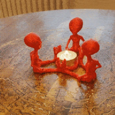 Chân Nến Tealight Hình Người Ngoài Hành Tinh