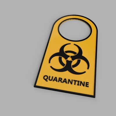 Biển báo cách ly cho tay nắm cửa