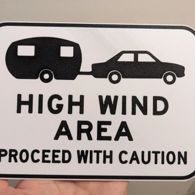 Biển Báo Giao Thông Úc - Khu Vực Gió Mạnh