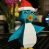 Móc khóa Chim Cánh Cụt Giáng Sinh Happy Low-polygon - Thumbnail 4