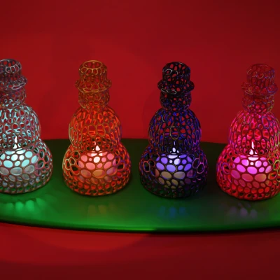 Người Tuyết Voronoi Kiêm Chân Nến LED