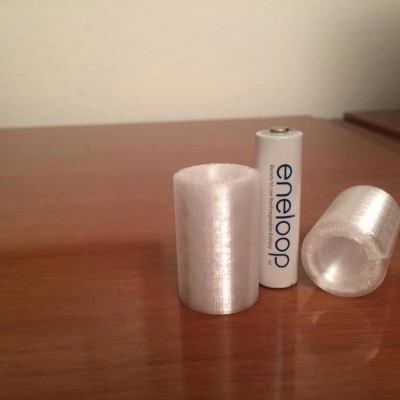 Adapter pin - từ AA sang C - xài pin sạc ngon lành