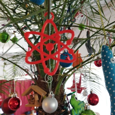 Móc Trang Trí Cây Thông Noel Hình Nguyên Tử Carbon