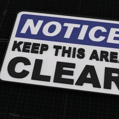 Biển báo Thông báo Giữ Khu Vực Này Thông Thoáng