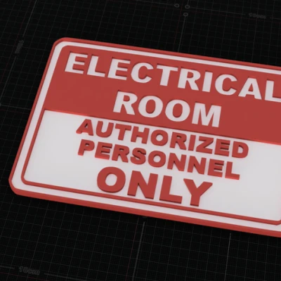 Biển Báo Khu Vực Điện – Chỉ Dành Cho Nhân Viên Được Ủy Quyền