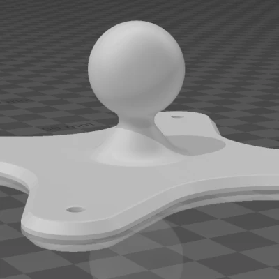 Đế VESA 75 với Cục Bi 1 inch