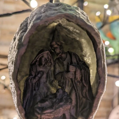 Mô Hình Chúa Giáng Sinh Hình Quả Sồi Trang Trí Có Lỗ LED