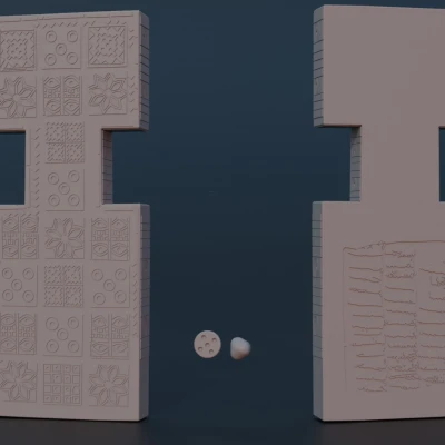 Trò Chơi Hoàng Gia Ur - Phiên Bản 3D In