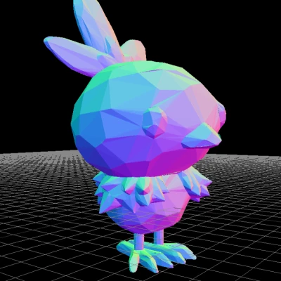 Mô hình Torchic Pokemon Phong Cách Low Poly