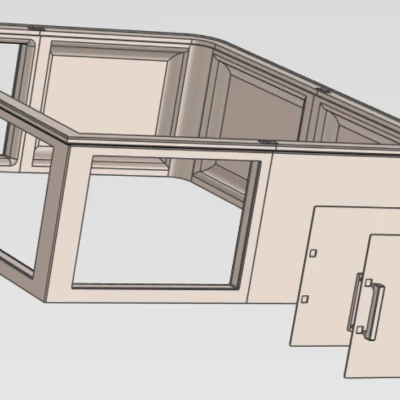 Tủ Nóc Bambu Lab X1 (Carbon) Nâng Cao Có 3 Cửa Thông Gió (Cho 1kg Cuộn Dây)