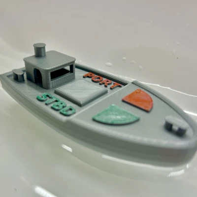 Thuyền Tắm/Để Bàn có Minh Họa Mạn Phải và Mạn Trái