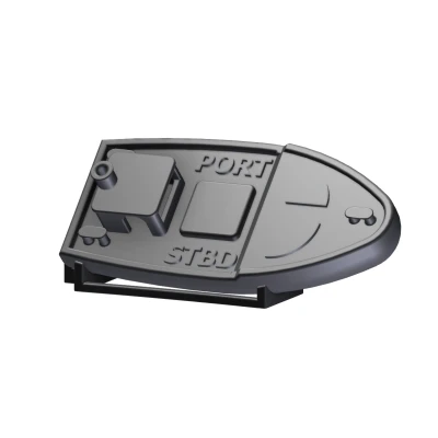 Thuyền Tắm/Để Bàn có Minh Họa Mạn Phải và Mạn Trái