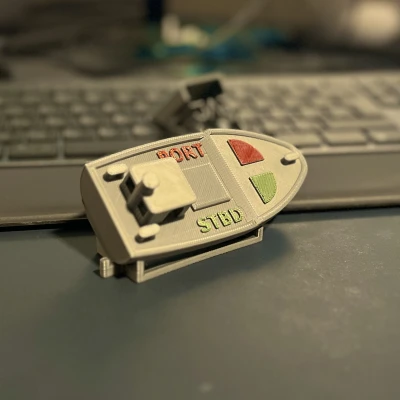 Thuyền Tắm/Để Bàn có Minh Họa Mạn Phải và Mạn Trái