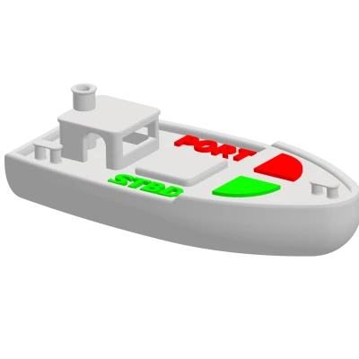 Thuyền Tắm/Để Bàn có Minh Họa Mạn Phải và Mạn Trái