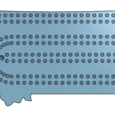 Bàn Cờ Cribbage Hình Bang Montana