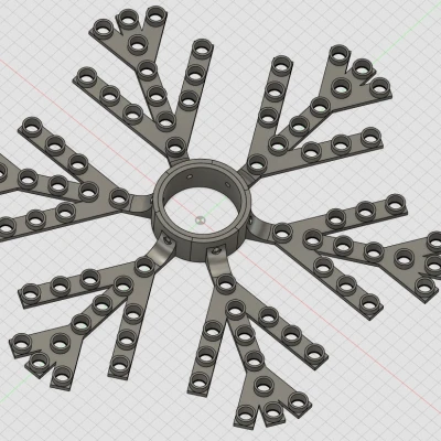 Bông Tuyết Điện Tử In 3D dùng Dải LED WS2811