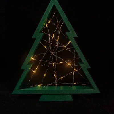 Cây Thông Noel Với Đèn Fairy