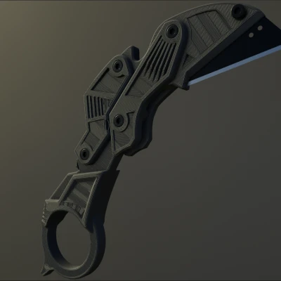 Dao karambit đa năng có thể gấp lại, bấm mở kêu