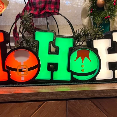 Biển hiệu HoHoHo Giáng Sinh Có Thể Phát Sáng