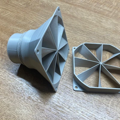 Ống thông gió vỏ (Ikea Lack) cho quạt 92mm có bộ tăng áp suất tĩnh (máy nén hướng trục)