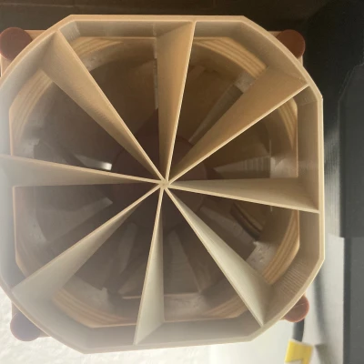 Ống thông gió vỏ (Ikea Lack) cho quạt 92mm có bộ tăng áp suất tĩnh (máy nén hướng trục)