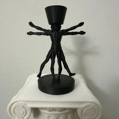 Khuôn Nhấn Cafe Hình Người Vitruvian