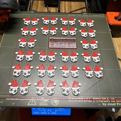 Bông Tai Giáng Sinh Bóng Đá Đội Mũ Ông Già Tuyết