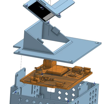 Vỏ Metro ESP32-S2 có giá đỡ tích hợp cho LCD 1.3" & cảm biến QT PY