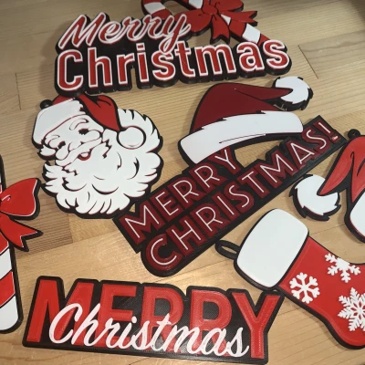 Móc Treo Cây Thông Noel Hình Vớ/Tất (In trên máy in đơn sắc)