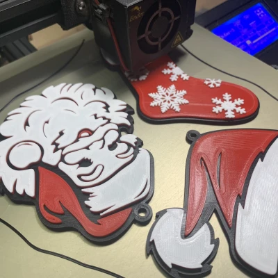 Móc Treo Cây Thông Noel Ông Già Noel (in trên máy in 1 màu)