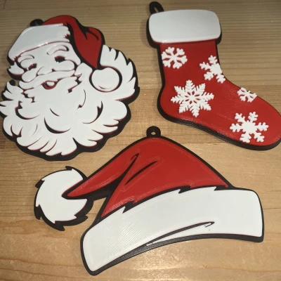 Móc Treo Cây Thông Noel Ông Già Noel (in trên máy in 1 màu)