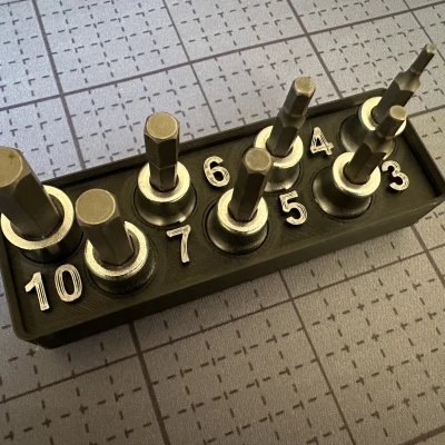 Khay Đựng Socket Lục Giác 3/8 Drive Gridfinity - Metric & SAE cho Husky & Stanley