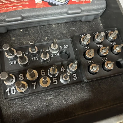 Khay Đựng Socket Lục Giác 3/8 Drive Gridfinity - Metric & SAE cho Husky & Stanley