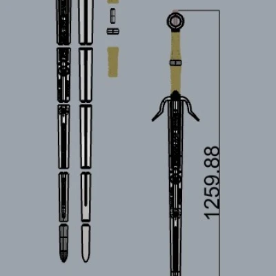 Kiếm CIRI có chữ rune. Thêm file lưỡi và cán liền.