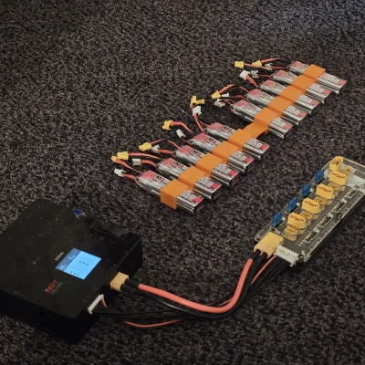 Hộp đựng pin 2s LiPo kiểu băng đạn 10 viên