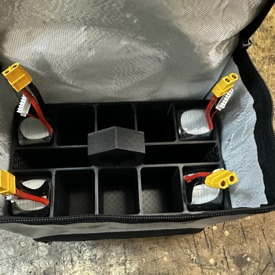 Hộp Sắp Xếp Pin LiPo cho Túi Chống Cháy 6S 1300Mah