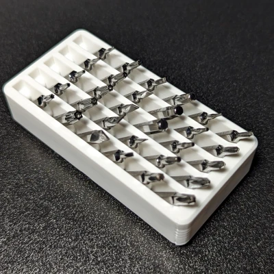 Giá đỡ mũi tua vít 4mm Gridfinity nhỏ gọn