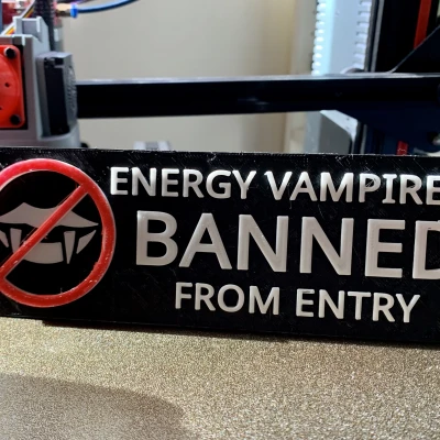 Biển Báo Cấm Ma Cà Rồng Năng Lượng Vào Nhà - Xếp Lớp