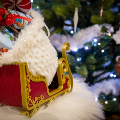 Xe trượt tuyết Santa có phong cách - KHÔNG cần đế đỡ