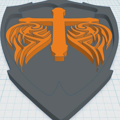 Móc Khóa Khắc Chữ "Winged Cross Coaster 21"