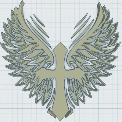 Chữ Thập Có Cánh - Móc Lót Ly 14