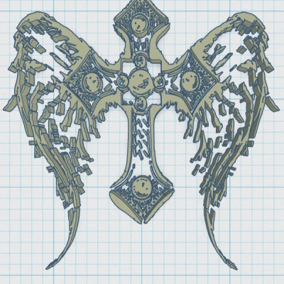 Miếng Lót Ly Hình Cây Thánh Giá Có Cánh 7