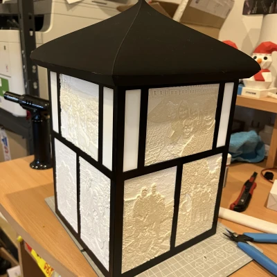 Đèn Lồng Lithophane Lớn Cho 12 Ảnh