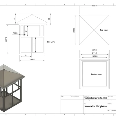 Đèn Lồng Lithophane Lớn Cho 12 Ảnh