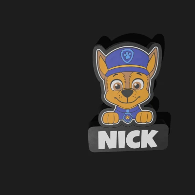 Đèn Ngủ 3D Chase Đội Chó Cứu Hộ Tùy Chỉnh Tên Bé