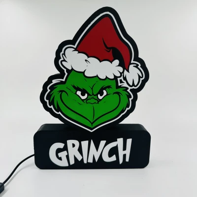 Đèn LED In 3D Chủ Đề Grinch Tùy Chỉnh RGB