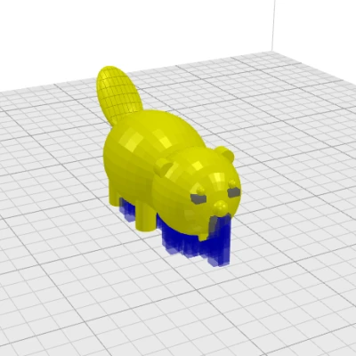 Mô hình con hải ly bằng Tinkercad