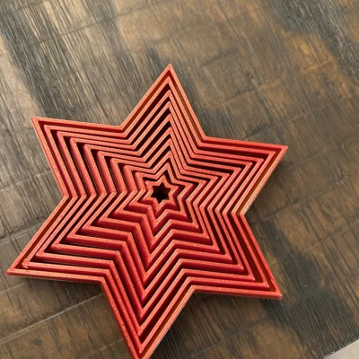 Ngôi Sao Xếp 6 Cánh "Print-in-Place"