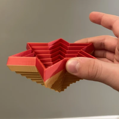 Ngôi Sao Xếp 6 Cánh "Print-in-Place"